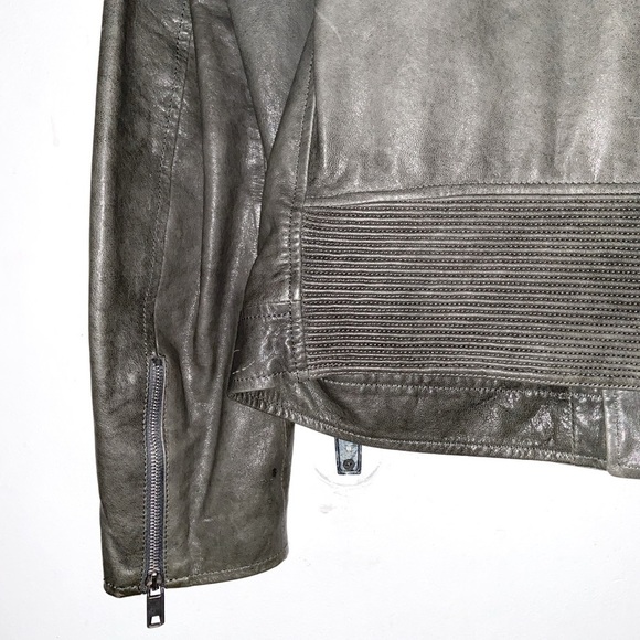 Marc Jacobs Biker/Motorcycle Leather Jacket Gray​​​​​ - Picture 6 of 9